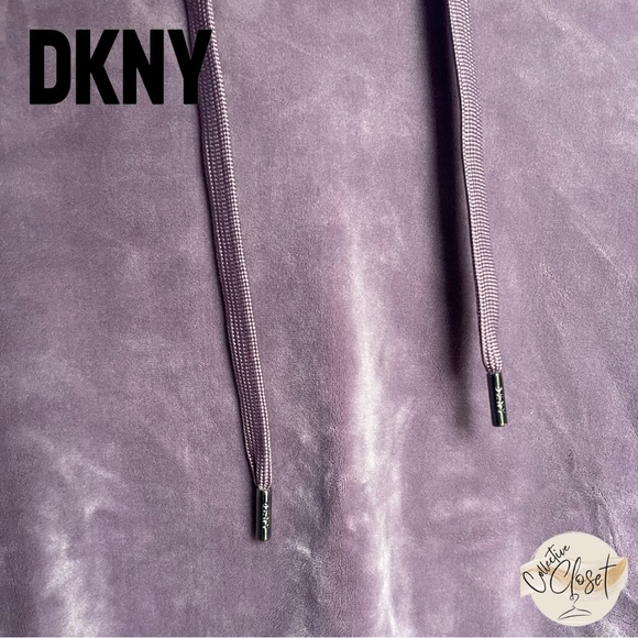 DKNY Sport Lilac Velour Hoodie Women’s Small - Picture 3 of 8